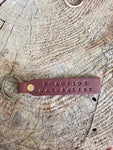 'Roadside Naturalist' Stamped Leather Keychain