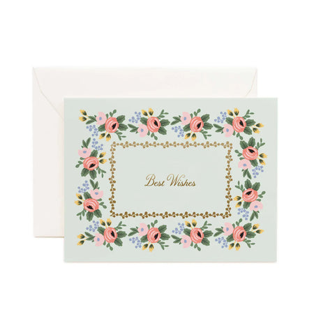 Rosa Best Wishes Card