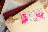 Pinky Rose - Handmade Embroidered Bookmark