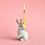 White Royal Rabbit Cake Topper