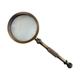Small Antiqued Brass Magnifying Glass