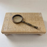 Small Antiqued Brass Magnifying Glass