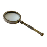 Small Antiqued Brass Magnifying Glass