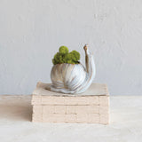 Stoneware Snail Vase/Planter (Each One Will Vary)
