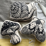 Cottage Garden-Printed Shaped Pillows - Snail