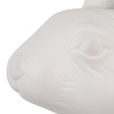 Stoneware Rabbit Shaped Lamp with Inline Switch, Bisque White