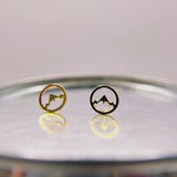 Mountainscape Stud Earrings - Gold