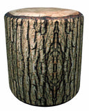 Cushioned Tree Bark Log Seat
