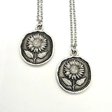 Sunlit Bloom Pendant Necklace - Sunflower Medallion