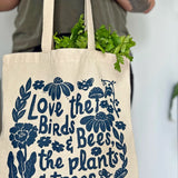 Tote Bag - Love Birds & Bees