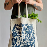 Tote Bag - Love Birds & Bees