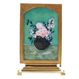 Pewter & Glass Photo Frames with Art, Set of 6