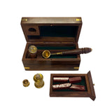 Wax Seal Kit in Wooden Box, 5-1/2"