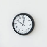 Metal Wall Clock, Black & White (Requires 1-AA Battery)