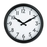 Metal Wall Clock, Black & White (Requires 1-AA Battery)