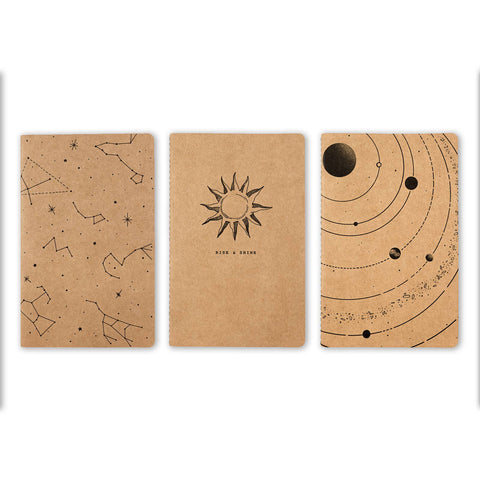 Astronomy Kraft Lined Notebooks (3 Pack)