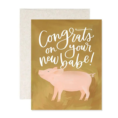 Congrats on Your New Babe Greeting Card