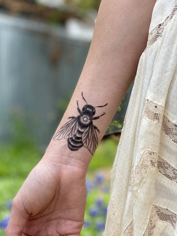 Big Bee Temporary Tattoo