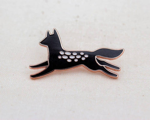 Black Wolf Enamel Pin