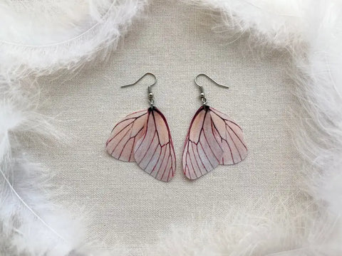 Blush Pink Butterfly Wings Earrings #4