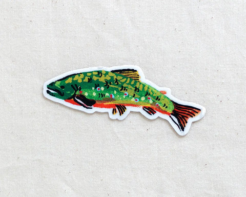 Brook Trout Fish Vinyl Sticker