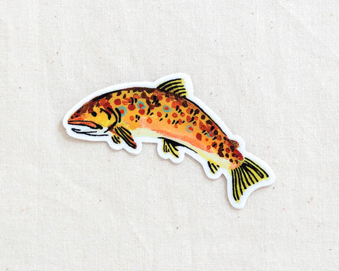 Brown Trout Fish Vinyl Sticker