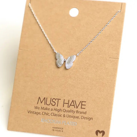 Butterfly Wings Pendant Necklace