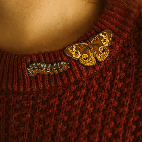 Common Buckeye Butterfly Pin Set