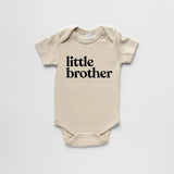 Cream Organic Little Brother Baby Bodysuit