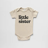 Cream Organic Little Sister Baby Bodysuit