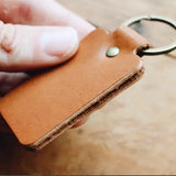 All Good Things Are Wild & Free Double Sided Leather Keychain