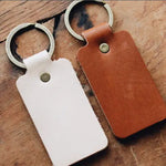 All Good Things Are Wild & Free Double Sided Leather Keychain