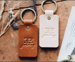 Enjoy The Journey Double Sided Leather Keychain