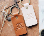 Enjoy The Journey Double Sided Leather Keychain