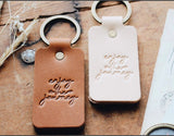 Enjoy The Journey Double Sided Leather Keychain