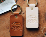 Mama Bear Double Sided Leather Keychain