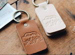 Mama Bear Double Sided Leather Keychain