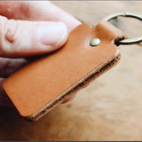 Take More Detours Double Sided Leather Keychain