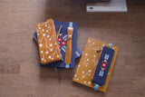 Evelynn Blue Embroidered Notebook Pouch