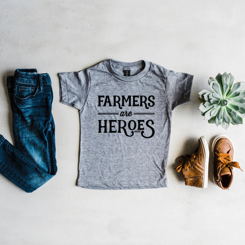 Farmers Are Heroes Kids Tee