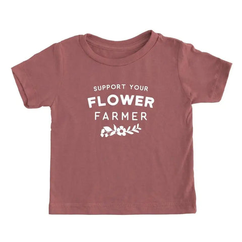 Support Your Local Flower Farmer Kids Shirt - Mauve