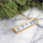 Forget Me Not Bar Necklace