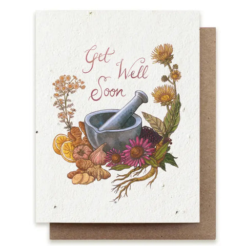 Get Well Soon Plantable Herb Seed Card