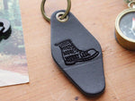 Hike More Worry Less Leather Keychain