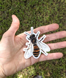 Honey Bee Waterproof Sticker (Twig & Moth)
