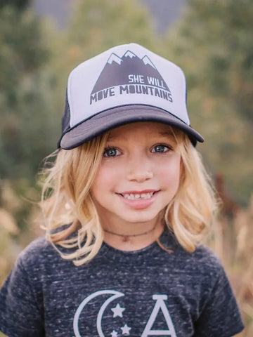 Kids She Will Move Mountain Trucker Hat