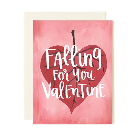 Falling for You Valentine's Day Leaf Greeting Card Stationery