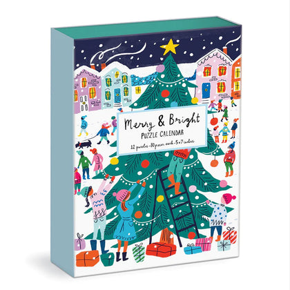 Louise Cunningham Merry & Bright 12 Days of Christmas Advent Puzzle Calendar