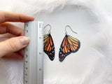 Mega Size Monarch Butterfly Wings Earrings