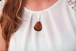 Monarch Butterfly Wing Necklace - Antique Bronze